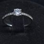 Vintage French 9ct White Gold Solitaire Ring Image 2