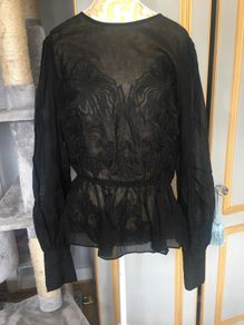 H&M embroidered blouse, new, size L