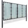 Black Double Door Fence Gate 300 x 175 cm Image 2