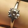 Swarovski Zirconia Petite Solitaire Silver Ring Image 7