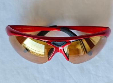 Bolle Parole Sunglasses Red Metallic Orange Mirrored Lens Cycling Running Sport