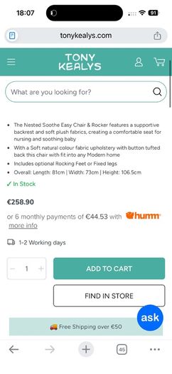 Nursery Rocking Chair Excellent Condition