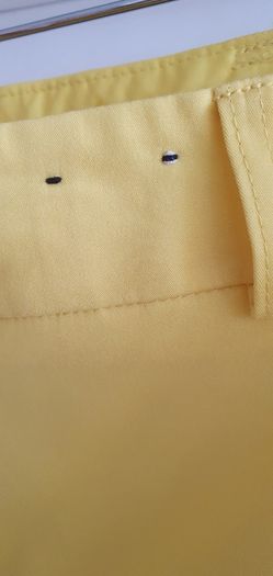 F&F sunny yellow capri style pants with ankle zips Sz 12UK(Fit 12-14UK) - Bnwot