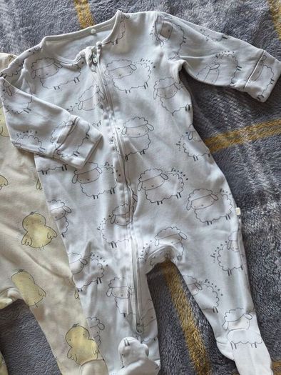 3-6m, Next Animal 2 Way Zip Sleepsuits