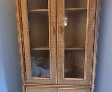 Rattan & Wicker Display Cabinet