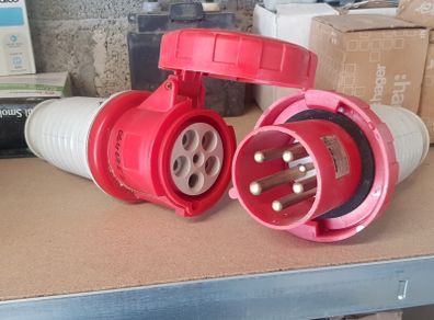 63A 400V IP67 socket and plug (Generator Lead)