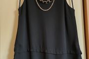 Black Top with removable metal chain