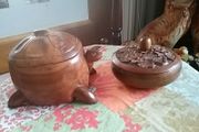 Hand Carved Wooden Containers