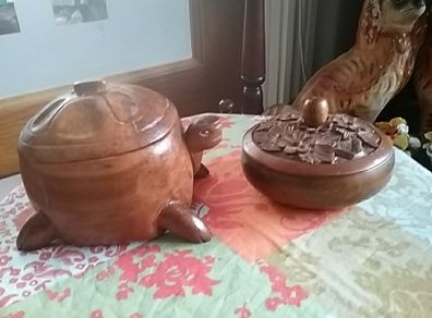 Hand Carved Wooden Containers