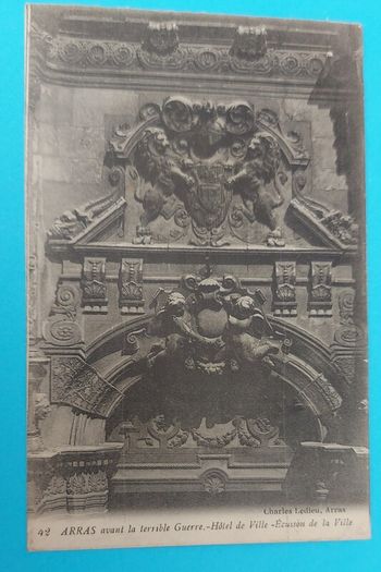 World War 1 French Postcard Sent During "the Battle Of Arras"