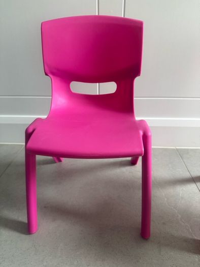 Kids child strong stackable colour chairs x 4