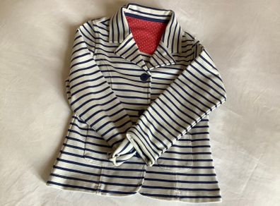Girls gorgeous blazer navy white stripe jacket Mothercare 5 6