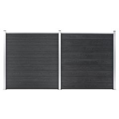 Garden Fence WPC 353x186 cm Grey