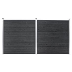Garden Fence WPC 353x186 cm Grey