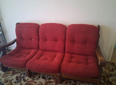 3 seater solid wood sofa needs minor repair