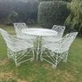 Ornate Antique-Style Gothic Wirework Garden Set (Table & Chairs) Image 8