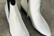 white ankle boots