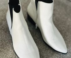 white ankle boots