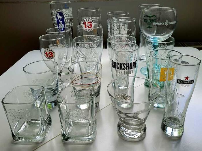 Branded Pub & Advertising Glasses Collection of 24