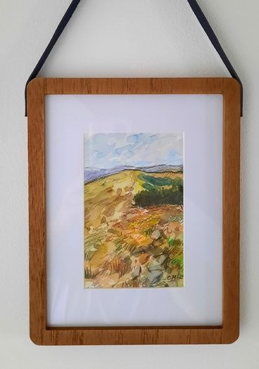 Painting Wicklow mountains view