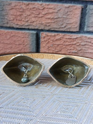 Vintage Crinoline Lady Solid Brass Table Bells x 2