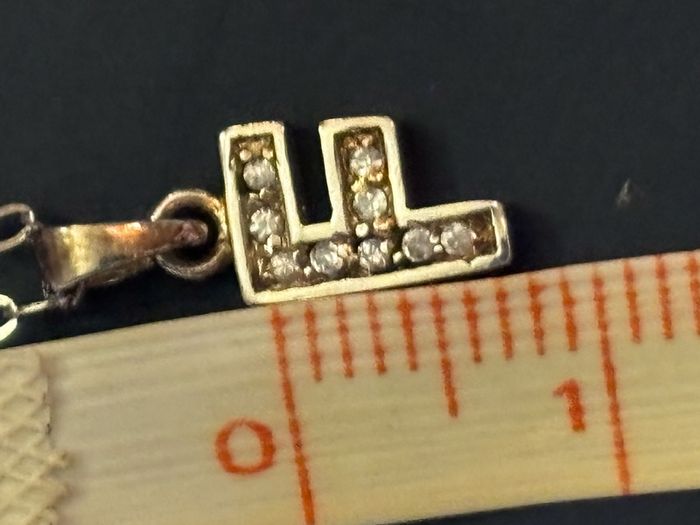 Brand New Sterling Silver Necklace With Initial / Letter F Pendant