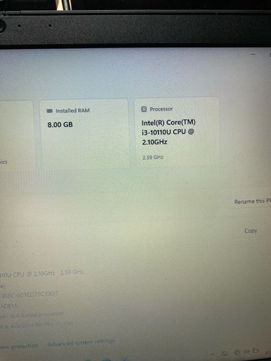 Lenovo Laptop i3 pro 10gen 8/256 windows 11