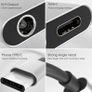 2in1 USB C Type C to 3.5mm Audio Jack Charger Adapter Cable Headphones Earphone Image 3
