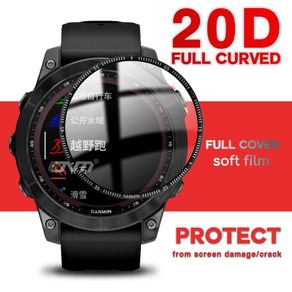 20D Screen Protector for Garmin Fenix 6 Sapphire  Smart Watch Full Cover Soft Protective Film Not Glass