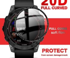 20D Screen Protector for Garmin Fenix 7X Smart Watch Full Cover Soft Protective Film Not Glass