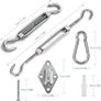 Awning Attachment Set, Heavy Duty Sun Shade Sail Stainless Steel Hardware Kit for Garden Triangle and Square, Rectangle, Sun Shade Sail Fixing Accessories Image 2