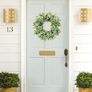Wreath for Front Door, 50 cm/20 inch Spring Summer Green Wreath, Lifelike Artificial Small Door Wreath Decoration for Farmh Image 5