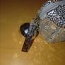 Mac Shiny Mini Makeup Empty Pouch with Ball Silver - New Image 2