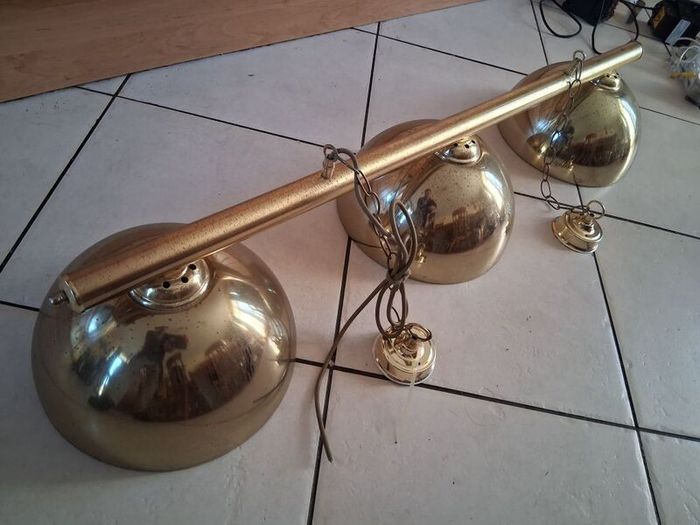 Pool Snooker Table Brass light lamp bar