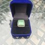 Vintage Sterling 925 Silver Ladies Ring with a square-cut Green Gemstone Image 5