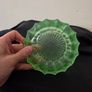 Vintage Green Glass Ashtray Image 7