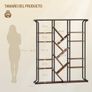 Vintage Bookcase, 3 Column 6 Tier Tree Shaped Bookcase, 17 Compartments Image 4