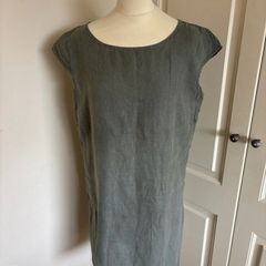 Easywear linen khaki dress size 14