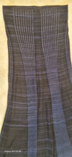 COS navy ribbed long skirt