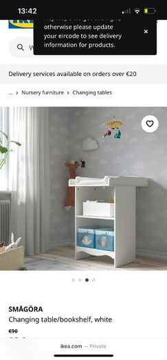 Smagora changing table/book shelf
