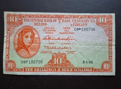1962 Lady Lavery 10 Shillings #2