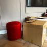 Brand New Burnt Orange Footstool Image 2