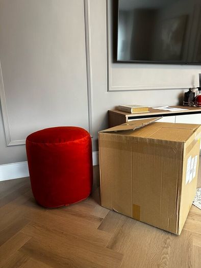 Brand New Burnt Orange Footstool