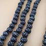 Antique Venetian Style Dotted Skunk Glass Beads Strands 10-12mm Image 5