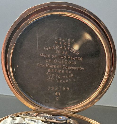 Swiss Avis Pocket Watch - 10kt Gold Filled Hunter Case -1950s
