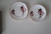Shabby Chic Vintage Louis English Bone China Saucer &amp; Side Plate