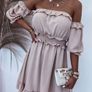 short spanish dress for women khaki/brown,pink Image 2