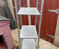 Clothes rail with shelves & spare parts