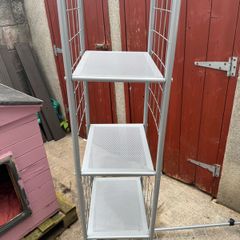 Clothes rail with shelves & spare parts