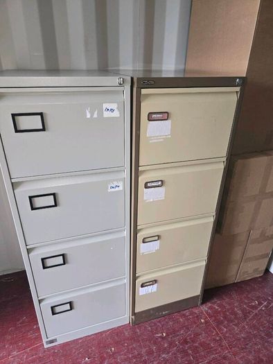 40 second-hand 4 drawer filing cabinets.